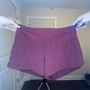 Lululemon Speed Up Short 4" – Dark Red/Burgundy – Size 8
